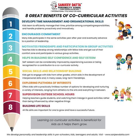 co-curricular activities, benefits of co-curricular activities, co-curricular activities for kids, why co-curricular activities, advantages of co-curricular activities Co Curricular Activities Student, Curricular Activities, Building Self Confidence, Inclusive Education, College Readiness, Creative Curriculum, Classroom Bulletin Boards, Extra Curricular Activities, Extra Curricular