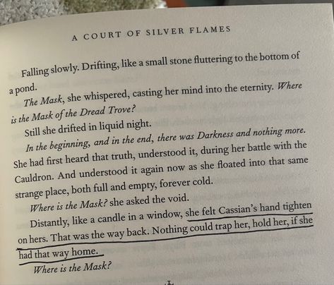 A Court Of Silver Flames Book, A Court Of Silver Flames Aesthetic, A Court Of Silver Flames Quotes, Acotar Quotes, A Court Of Silver Flames, Falling Slowly, Silver Flames, Acotar Series, Book Annotation