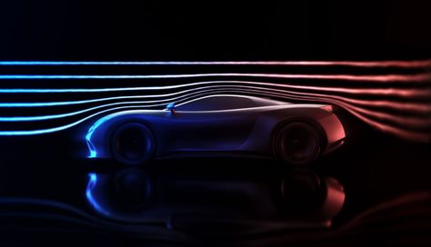 Aerodynamic Car, Aerodynamics Design, Painting Silhouette, Automobile Design, Interesting Science Facts, Motion Poster, Contact Print, Wind Tunnel, Car Showroom