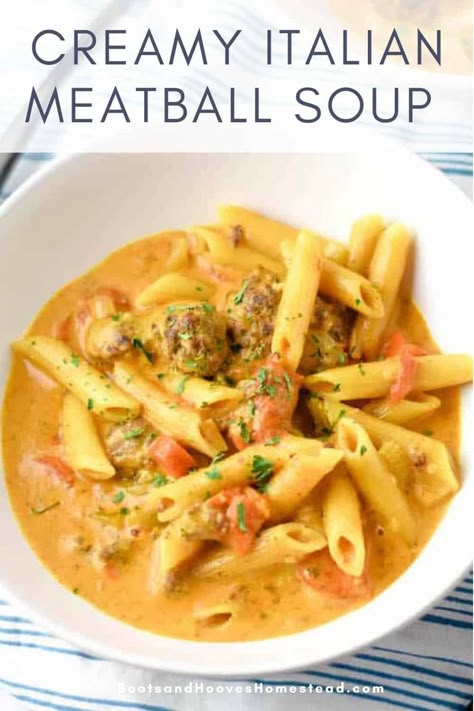 Meatball Soup Crockpot, Italian Sausage Tortellini Soup, Italian Meatball Soup, Scalloped Potato, Meatball Soup Recipes, Sausage Tortellini Soup, Italian Meatball, Meatball Dinner, Meatball Soup