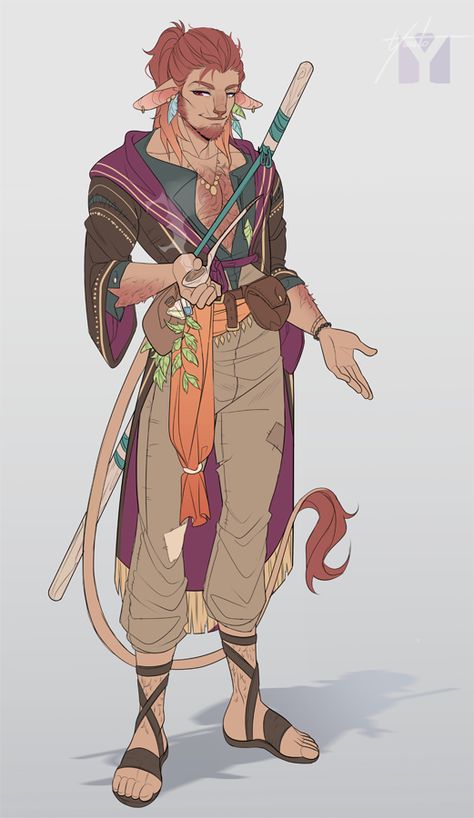 Firbolg Character Design, Firbolg Male, Firbolg Dnd, Stars Druid, Concept Art Landscape, Art Steampunk, Heroic Fantasy, Male Characters, Art Disney