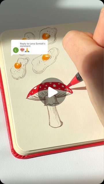 Doodles by Blake on Instagram: "I swear by this one🙌 Only 5 mins to draw a cute mushroom 😍 Fast and efficient 🤪Make sure to tag us for a chance to get featured!!✨👏  #easydrawing #howtodraw #marker #markerillustration #doodlesbyblake #illustration #smalldrawing #cutedrawing #doodleart #sketchbookideas #waterbasedmarkers #waterbrushpen #watercolormarkers #artsupplies #satisfyingart #satisfyingdrawing" Gel Pen Art Ideas, Pen Art Ideas, Gel Pen Art, Water Color Markers, Water Brush Pen, Cute Mushroom, Small Drawings, Marker Drawing, Pen Art