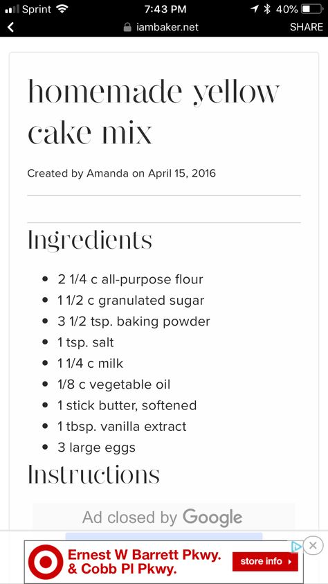 Homemade Cake Mix Easy, Yellow Cake Mix Homemade, Home Made Cake Mix Recipes, How To Make Yellow Cake Mix From Scratch, Homemade Yellow Cake Mix Diy, Homade Cake Mix Recipes, Yellow Cake Mix Recipes Homemade, Easy Yellow Cake Recipe 3 Ingredients, Home Made Yellow Cake Mix Recipes