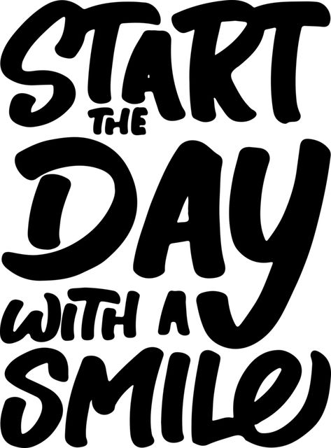 Start the Day With a Smile, Motivational Typography Quote Design for T Shirt, Mug, Poster or Other Merchandise. Graphics For T Shirts, Typography Tshirt Design, Typography Design Quotes, Motivational Typography, Design For T Shirt, Text T Shirt, Corporate Image, T Shirt Outfit, Quote Design