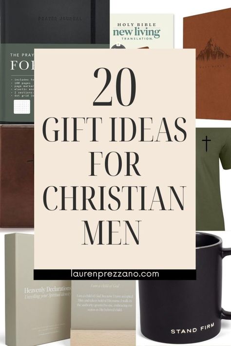 Discover 20 gift ideas for Christian men | gifts for Christian men | gifts for Christians | gifts for Christian boyfriend Catholic Gifts For Him, Faith Gifts Ideas, Gifts For Christian Boyfriend, Christian Men Gifts, Christian Gifts For Boyfriend, Christian Gifts For Men, What To Write When Gifting A Bible, Christian Boyfriend Gifts, Christian Gift Ideas Diy