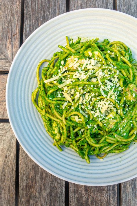 Avocado Spinach Pasta Avocado Spinach Pasta, Spinach Pasta, Perfect Dinner, Chicken Avocado, Grated Cheese, Chef Recipes, Lemon Chicken, Food Inspo, Instagram A