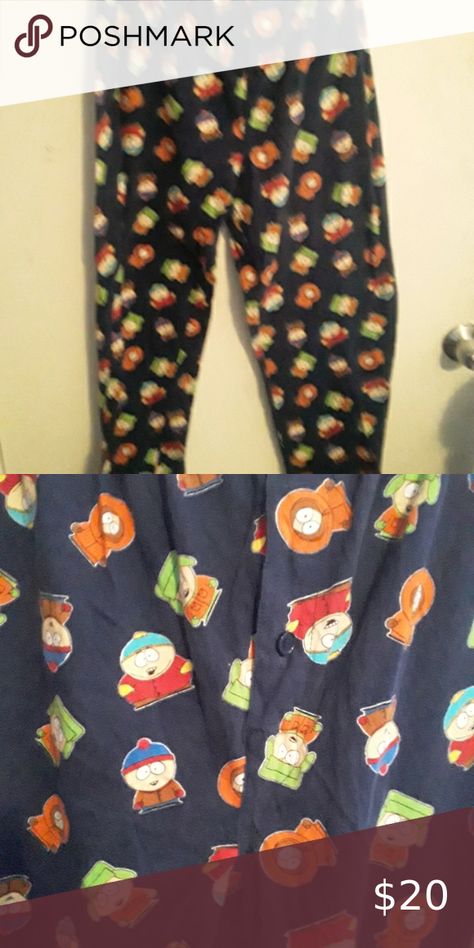 VINTAGE COLLECTABLE SOUTH PARK 1984 PAJAMA BOTTOMS South Park Pajamas, South Park Clothes, Pajama Bottoms, South Park, Boy Shorts, Closet Vintage, Vintage Collection, Drawstring Waist, Trousers