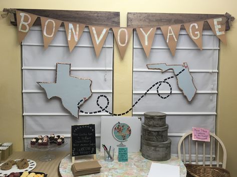 California to New Mexico instead Bon Voyage Decorations Ideas, Bon Voyage Party Ideas, Bon Voyage Party Decorations, Farewell Party Ideas, Farewell Party Decorations, Moving Party, Party Decorations Diy, Bon Voyage Party, Leaving Party