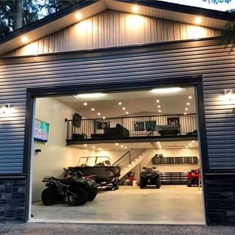 Garage To Man Cave, Cheap Man Cave Ideas, Garage Man Cave Ideas, Man Cave Ideas, Easy Home Improvement Projects, Barn House Design, Garage Man Cave, Small Garage, Barn Style House Plans