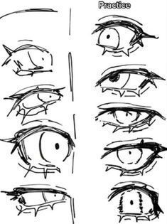 Anime Character Design References, Drawing Tutorial Step By Step, Drawing Face Expressions, الفن الرقمي, Eye Drawing Tutorials, Eye Sketch, 얼굴 그리기, Beautiful Illustration, Drawing Expressions