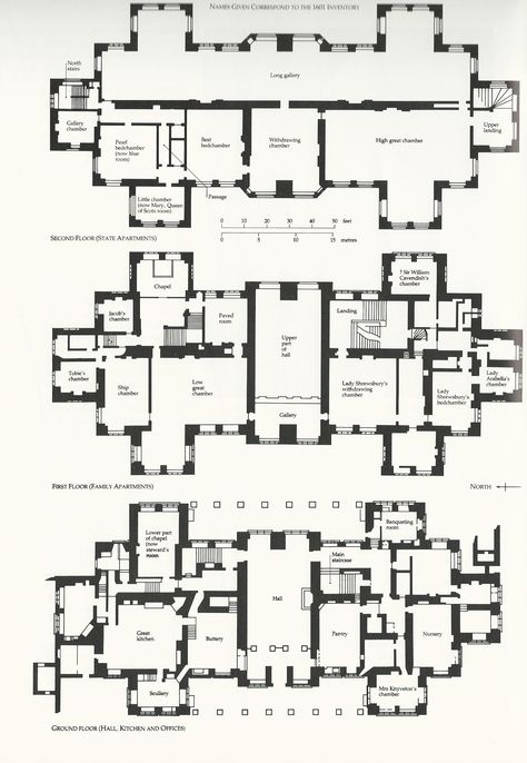 HardwickPlan                                                                                                                                                                                 More English House Plans, Country House Floor Plan, English Country House Plans, Georgian House Plans, Manor House Plans, Manor Floor Plan, Castle House Plans, Castle Floor Plan, English Country Manor