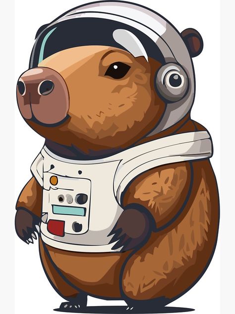 Capybara Cute with Astronaut suit, with cosmonaut suit. Cartoon Style draw illustration. Capybara Drawing, Capybara Cartoon, Capybara Cute, Lilies Drawing, Astronaut Cartoon, Astronaut Suit, Halo Master Chief, Cute Astronaut, Cartoon Style Drawing