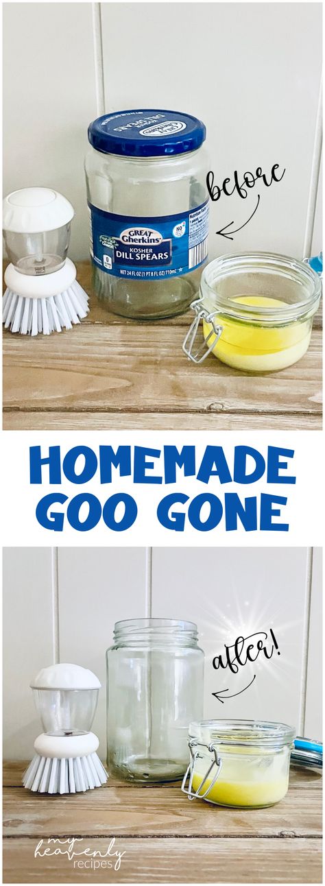 Homemade Goo Gone- diy adhesive remover. how to get labels off jars and candle jars easily. Ingredients to make copycat goo gone. Homemade Goo Gone, Adhesive Remover, Goo Gone, How To Remove Glue, Household Help, Cleaners Homemade, Copycat Recipe, Chore Chart, Cleaning Upholstery