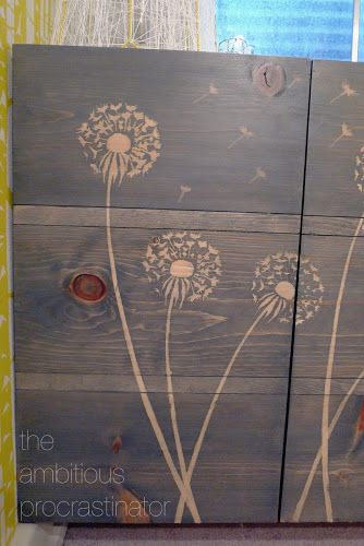 the ambitious procrastinator: How To Use a Stencil With Stain Stenciling On Wood, Stencil Wood, Outdoor Canopy, Wood Stain, Crafty Diy, Wood Glue, Refinishing Furniture, Diy Projects To Try, Fencing