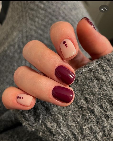 Autumn Manicure Ideas, Easy Fall Gel Nails, Easy Fall Nails Short, Short Squoval Nails Fall, Short Nails Red Design, November Nails Ideas Short, Fall Nail 2024, Short Gel Manicure Ideas, Gel Mani Short Nails Fall