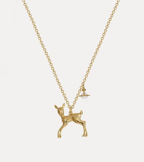 vivienne westwood deer pendant necklace Bambi Necklace, Deer Pendant, Deer Necklace, Jewellery Brand, Christmas Pendant, Vivienne Westwood, Jewelry Branding, The Whole, Deer