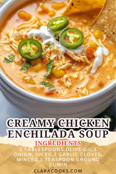 Creamy Chicken Enchilada Soup Chicken Enchiladas Soup Instant Pot, Chicken Enchilada Soup No Beans, Copycat Chili's Chicken Enchilada Soup, Optavia Chicken Enchilada Soup, Creamy Enchilada Soup Crockpot, Low Carb Chicken Enchilada Soup, Chicken Enchilada Soup From Chili’s, Creamy Chicken Enchilada Soup Crock Pot, Cheesy Enchilada Soup