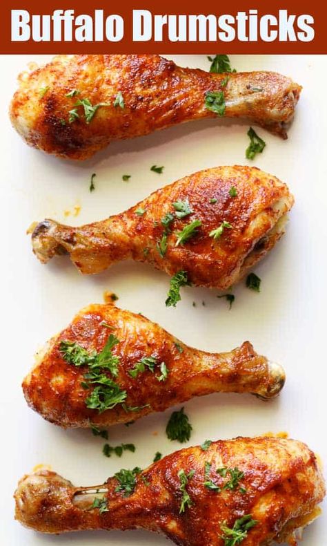 Buffalo Drumsticks, Easy Oven Recipe - Healthy Recipes Blog Buffalo Chicken Recipes Healthy, Buffalo Drumsticks, Buffalo Chicken Recipes Easy, Drumstick Recipes Baked, Buffalo Chicken Drumsticks, Chicken Drumstick Recipes Oven, Drumstick Recipes Oven, Buffalo Chicken Recipe, Baked Drumsticks