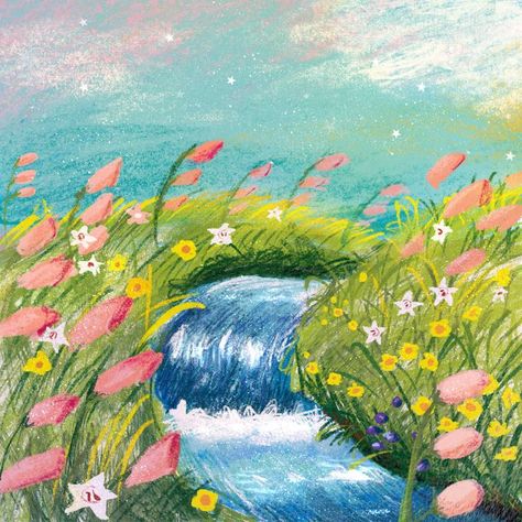 Howls Moving Castle Oil Painting, Howls Moving Castle Meadow, Howls Moving Castle Watercolor Art, Howls Moving Castle Moodboard, Howls Moving Castle Acrylic Painting, Howls Moving Castle Garden, Howls Moving Castle Painting Easy, Howls Moving Castle Field, Howls Moving Castle Grad Cap