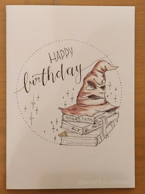 Harry Potter Inspired Birthday Cards, Harry Potter Birthday Cards Diy Ideas, Harry Potter Theme Birthday Card, Diy Harry Potter Birthday Cards, Harry Potter Bday Cards, Harry Potter Themed Birthday Cards, Harry Potter Happy Birthday Wishes, Harry Potter Christmas Cards Diy, Harry Potter Cards Birthday