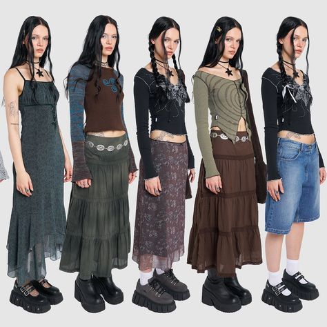 Minga London (@mingalondon) • Instagram photos and videos Oversized Cottagecore Outfit, Casual Skirt And Dress Outfits, Alternative Fall Fashion 2023, Style Ideas Outfit Aesthetic, Skirt Over Skirt, Fall Outfits With Long Skirts, Grunge Maxi Skirt Outfits, Minga London Outfits, Outfit Ideas With Long Skirts