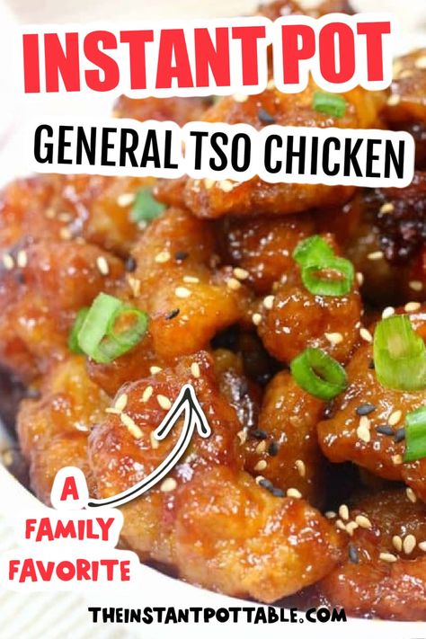 Instant Pot General Tso Chicken, General Taos Chicken, Tso Chicken Recipe, Instant Pot Eggs, General Tao Chicken, Burrito Chicken, Best Instapot Recipes, Instant Pot Asian, Best Pressure Cooker Recipes