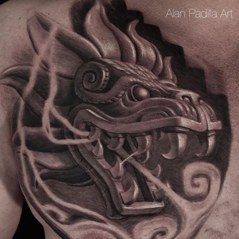 Quetzalcoatl Art, Tattoo Sketch Art, Quetzalcoatl Tattoo, Aztec Drawing, Aztec Artwork, Aztec Tattoos, Chicano Tattoos Sleeve, Mexican Tattoo, Mexican Artwork