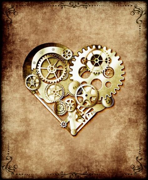 Steampunk Tattoos, Steam Punk Aesthetic, Steampunk Tattoo Design, Gear Tattoo, Steampunk Tattoo, Steampunk Aesthetic, Steampunk Heart, Art Steampunk, Steampunk Crafts