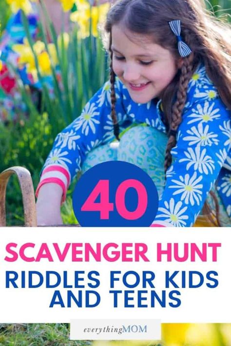 Riddle Scavenger Hunt Ideas, Riddles For Scavenger Hunt In House, Kids Scavenger Hunt Clues, Outdoor Scavenger Hunt Clues, Treasure Hunt Riddles, Teen Scavenger Hunt, Easter Scavenger Hunt Clues, Scavenger Hunt Riddles, Easter Treasure Hunt