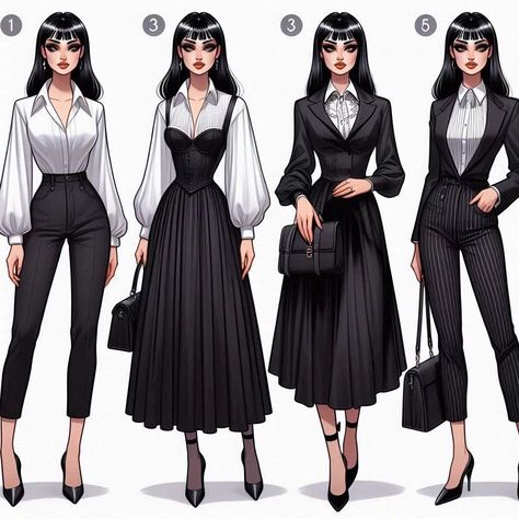 Wednesday Addams wardrobe capsule Addams Outfit, Wednesday Addams Outfit, Wednesday Outfit, Fashion Show Poster, Match Outfits, Fashion Show Dresses, Fashion Design Books, Fashion Anime, Mix Match Outfits