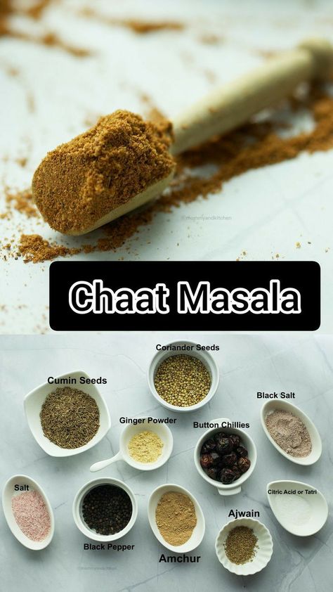 Chaat Masala Recipe, Fruit Powders, Chat Masala, Masala Powder Recipe, Homemade Sauce Recipes, Spice Mix Recipes, Rub Recipes, Chaat Recipe, Indian Cooking Recipes