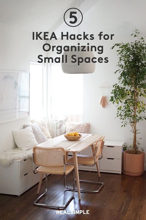 Small Space Living Hacks, Organizing Small Spaces, Ikea Small Spaces, Ikea Desk Hack, Small Space Hacks, Ikea Decor, Ikea Furniture Hacks, Small Space Organization, Small Space Living Room