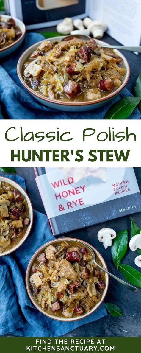 Polish Hunters Stew Recipe, Hunter Stew Recipe, Hunters Stew Recipe, Thieves Stew, Hoover Stew, Polish Hunters Stew, Hunter Stew, Kielbasa Stew, Polish Stew