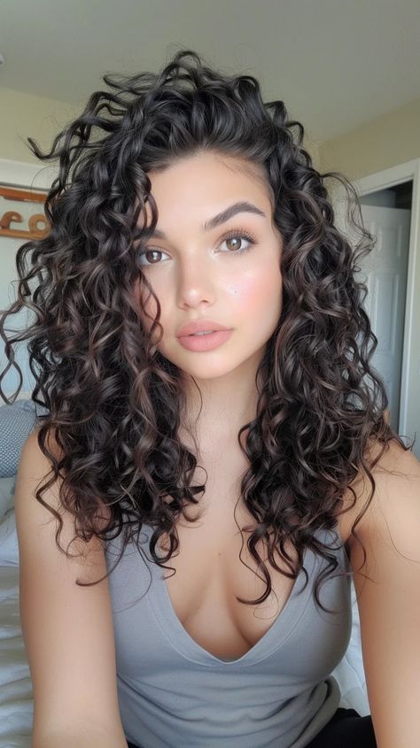 Natural Curly Hair Cuts, Curly Hair Photos, Curly Haircuts, Colored Curly Hair, Haircuts For Curly Hair, Curly Hair Inspiration, Hair Color And Cut, Curly Hair Cuts, Long Curly Hair