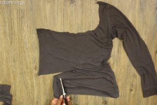 DIY One Shoulder Tie Waist Crop Top (No Sewing) : 6 Steps (with Pictures) - Instructables Off Shoulder Diy, Button Down Outfit, Basic Long Sleeve Shirt, Clothes Upcycle, Cut Up Shirts, Diy Crop Top, One Shoulder Shirt, Diy Clothes Videos, Quick Diy