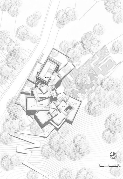 Site Plan Drawing, Masterplan Architecture, Site Plan Design, Architecture Site Plan, Mountain Architecture, Architectural Presentation, Architecture Drawing Plan, Concept Models Architecture, Architecture Portfolio Design