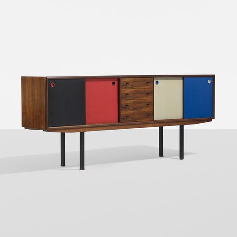 ARNE VODDER, cabinet | Wright20.com Arne Vodder, Flat Weave Carpet, Lacquered Wood, Swivel Office Chair, Furniture Designer, Wall Mounted Shelves, Furniture Inspiration, Mid Century Modern Furniture, Adjustable Shelves