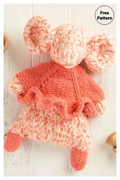 Ballerina Elephant Rag Doll Free Knitting Pattern Rag Doll Patterns, Ballerina Elephant, Sew Baby, Bernat Baby Blanket, Doll Knitting, Rag Doll Pattern, Knitting Patterns Toys, Yarn Thread, Rag Dolls