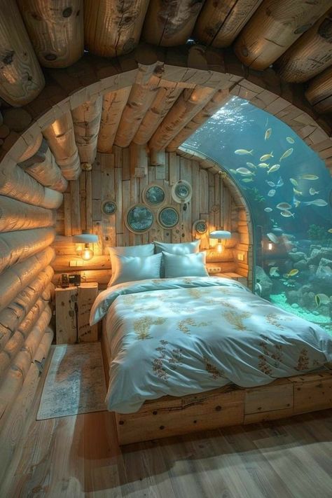 Underwater Bedroom, Underwater Room, Amazing Bedroom Designs, Dream Bedroom Inspiration, Fantasy Rooms, Dream Life House, Luxury House Interior Design, Dream House Rooms, Dream Room Inspiration