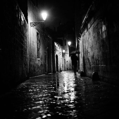 a night, under de rain, in a dark alley. Dark Alleyway, Dark Alley, Night Rain, Dark Street, City Hunter, Sketch A Day, Beautiful Places Nature, Dark Photography, Street Photo