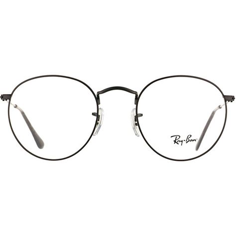 Ray-Ban RX 3447V 2503 Matte Black Clubmaster Metal Eyeglasses-50mm ($165) ❤ liked on Polyvore featuring accessories, eyewear, eyeglasses, glasses, sunglasses, fillers, black, ray-ban eye glasses, round glasses and round metal glasses Round Metal Glasses, Ray Ban Round Sunglasses, Ray Ban Eyewear, Metal Eyeglasses, Cheap Ray Bans, Metal Glasses, Ray Ban Glasses, Cute Glasses, Fashion Eye Glasses