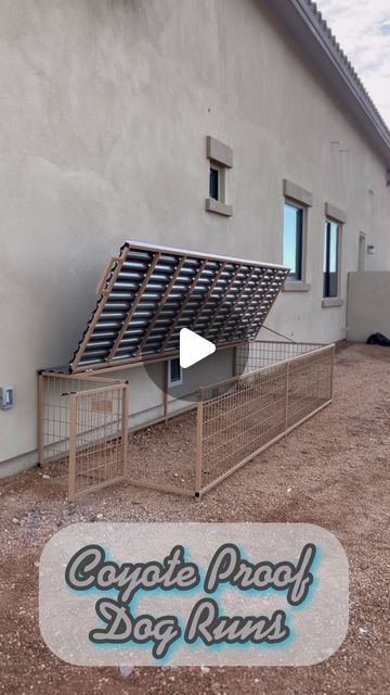 Coyote Proof Dog Runs on Instagram: "One of our 12’x4’x28” dog runs in color Distant Land." Outdoor Dog Runs, Dog Run, Backyard Farming, Smart Dog, Dog Runs, Outdoor Dog, Rain Cover, Dog Stuff, New House