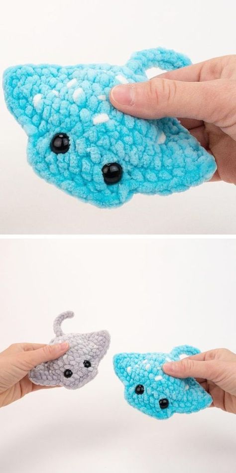 22 Small Sea Creatures Amigurumi #minicrochetanimals #cutecrochetpatterns #crochetanimals #amigurumianimals #amigurumidoll Small Crochet Projects Amigurumi, Mini Crochet Sea Creatures, Amigurumi Free Pattern Sea Creatures, 20 Minute Amigurumi, Amigurumi Small Animals, Crochet Animals Small Easy, Small No Sew Crochet Animals, Crochet Patterns Sea Creatures, Sea Creature Crochet Pattern