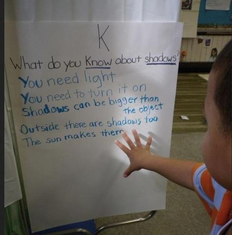 What is a Shadow? - Denise Nelson and her class of preschoolers in Worcester, MA tried to answer that question over the course of a three-week exploration—both indoors and out. Inquiry Cycle, Shadow Lessons, Shadow Experiments, What Is A Shadow, Shadow Theme, Kwl Chart, Family Day Care, Science Experiments For Preschoolers, Shadow Light