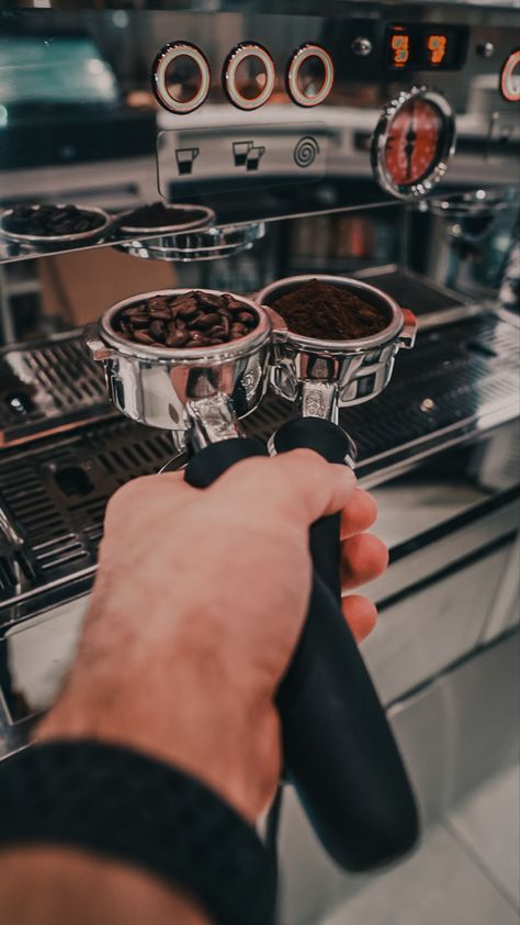 Motorcycle Coffee Shop, Cafe Instagram Post, Coffee Shop Content, Barista Aesthetic, Opening A Coffee Shop, Coffee Artwork, Coffee Shop Photography, Coffee Shot, Coffee Aroma