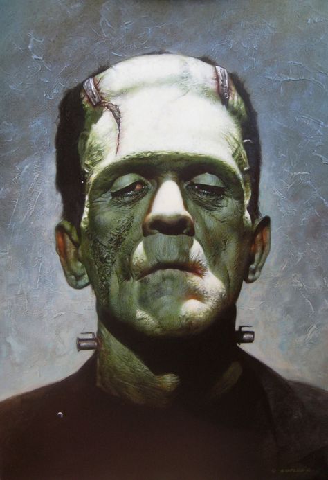 3 Canvas Painting, Frankenstein Art, Boris Karloff, Horror Monsters, Horror Tattoo, Frankenstein's Monster, Pictures For Living Room, Classic Horror Movies, Horror Icons