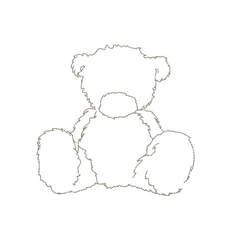 Teddy Embroidery Designs, Teddy Bear Silhouette, Teddy Bear Outline, Teddy Embroidery, Bear Outline, Birthday Teddy Bear, Bear Silhouette, Bear Tattoo, Horse Tattoo