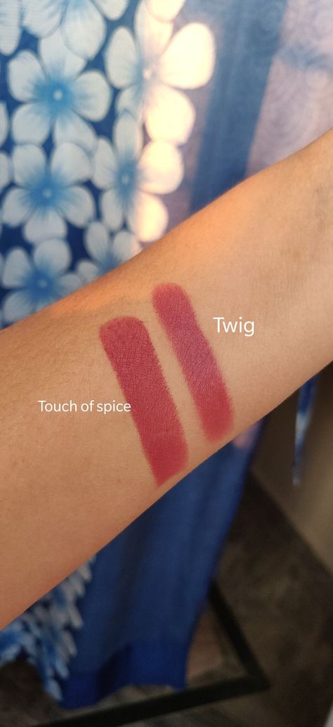 Maybelline Touch Of Spice Lipstick, Maybelline Touch Of Spice, Mac Twig, Mac Mehr, Touch Of Spice, Tan Skin Tone, Revlon Super Lustrous Lipstick, Revlon Super Lustrous, Lips Shades