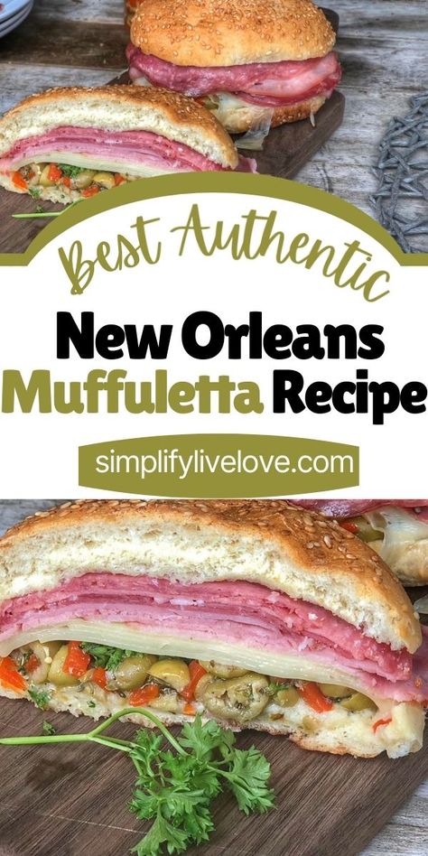 Fun Party Recipes, Mufelleta Sandwich, Jason’s Deli Muffuletta, Mufulleta Sandwich Recipe, Muffuletta Bread Recipe, Italian Muffuletta Sandwich, Muffaletta Bread Recipe, New Orleans Muffaletta Sandwich, Mufalata Recipe