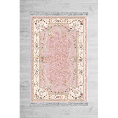 Bless international Ely Oriental Pink Area Rug | Wayfair Velvet Carpet, Cotton Area Rug, Pink Area Rug, Ivory Rug, Cotton Velvet, How To Clean Carpet, Beige Rug, White Rug, Pink Rug